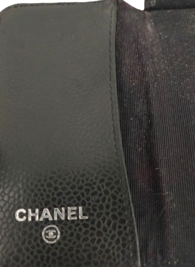 シャネル　キーケース 6連 マトラッセ　キャビアスキン ココマーク　ブラック