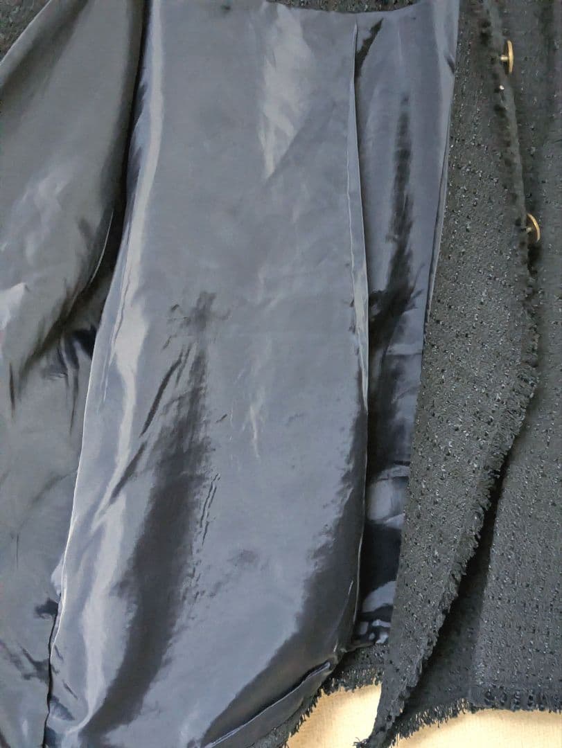 【studio CLIP】ドルマンツイードジャケット ネイビー