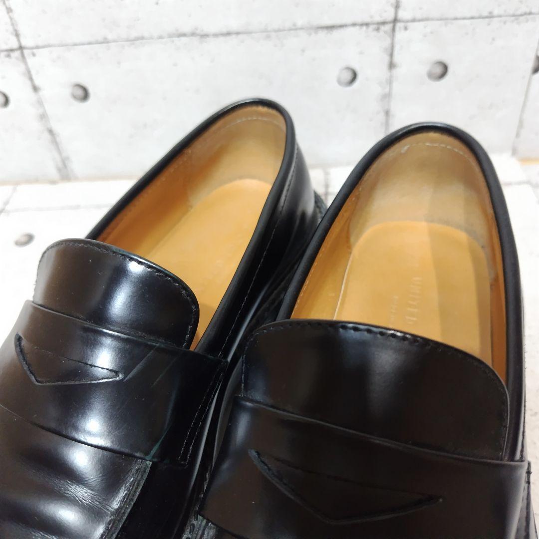 【美品】 UNITED TOKYO 厚底 ローファー 美品 黒 レザー