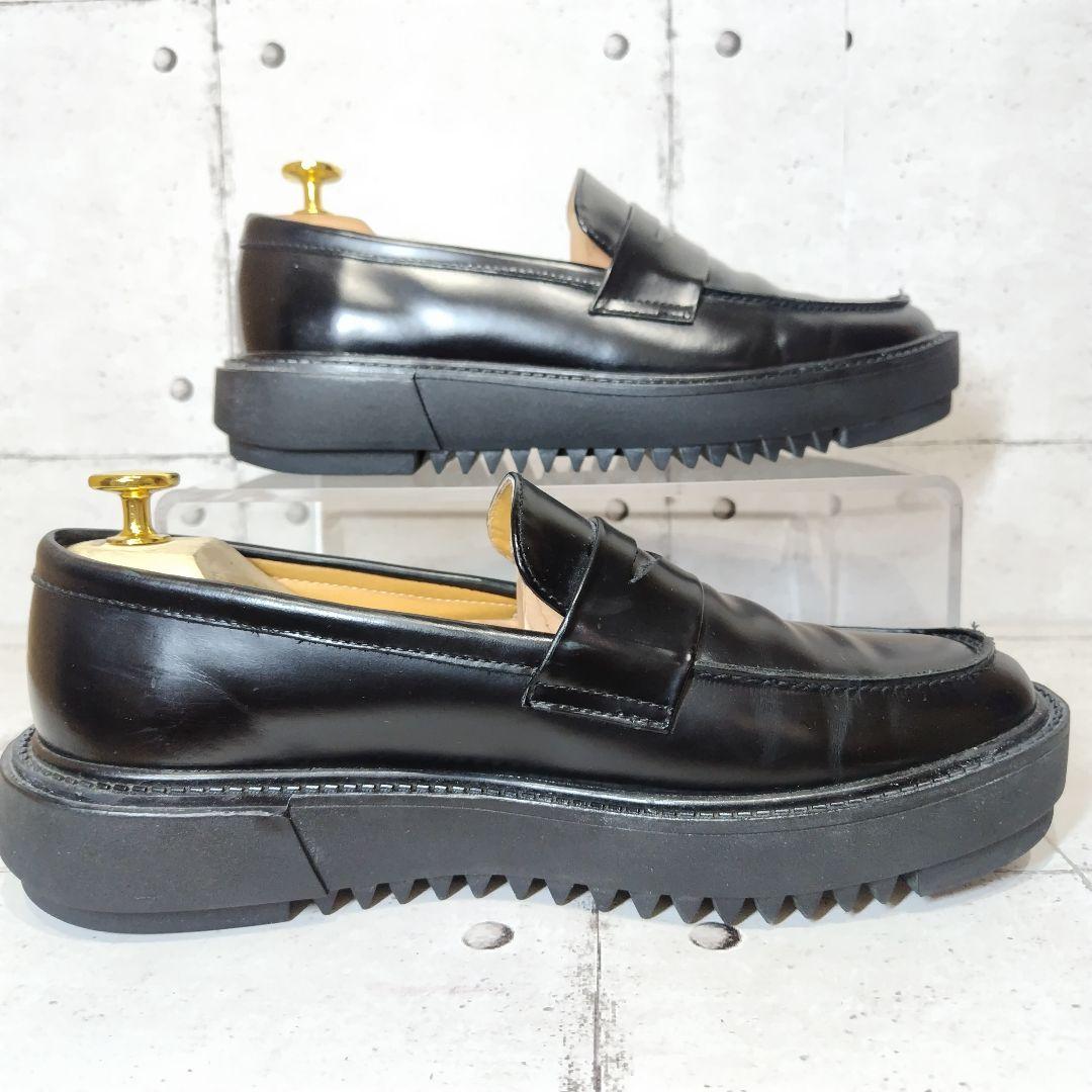 【美品】 UNITED TOKYO 厚底 ローファー 美品 黒 レザー