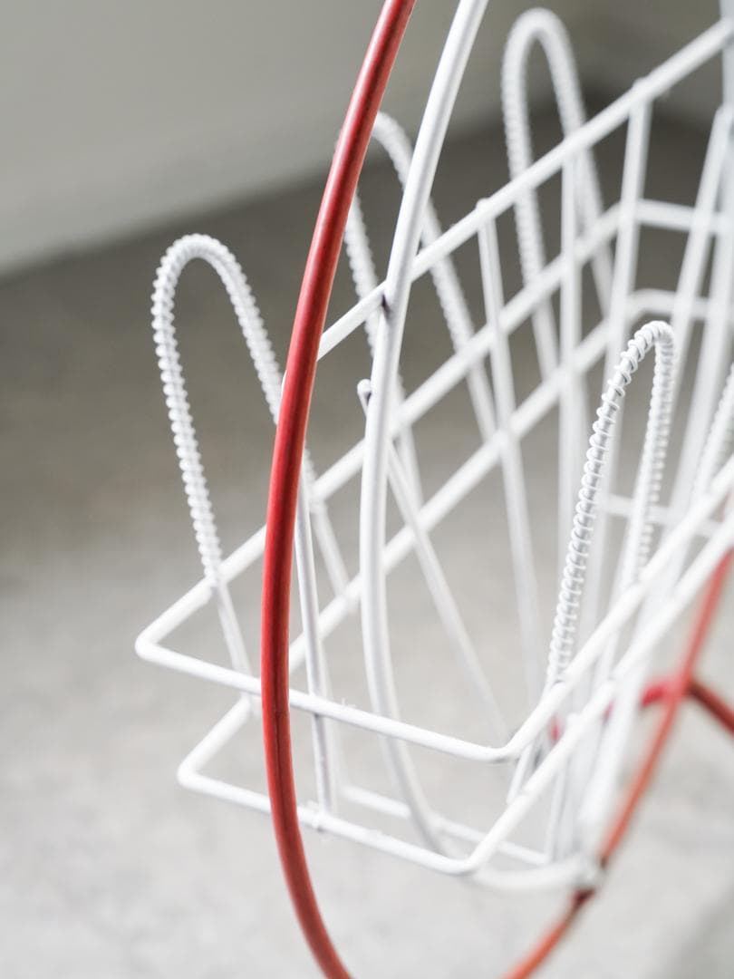 vintage アイアン 回転マガジンラック スペースエイジ・ポストモダン