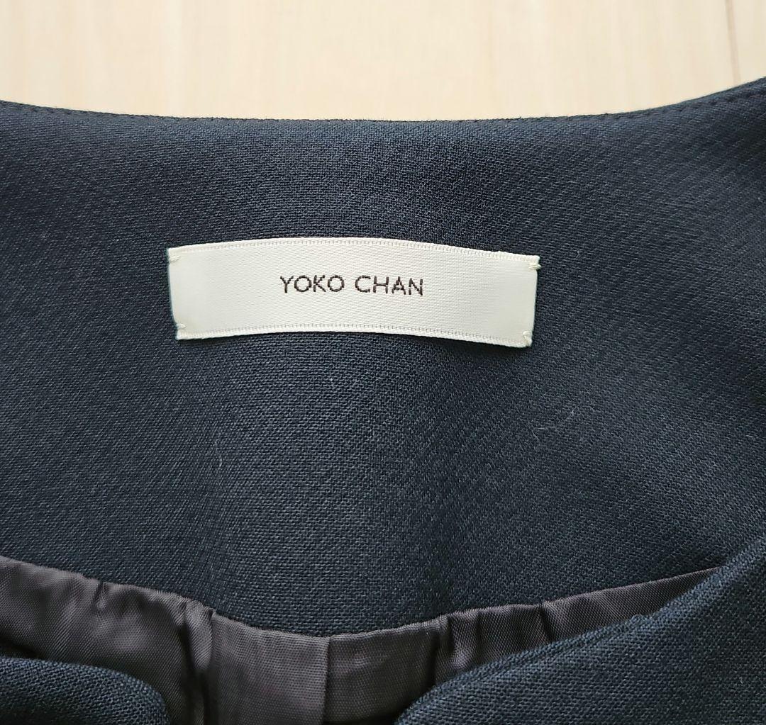 専用　　YOKO CHAN ノーカラージャケット ネイビー 36