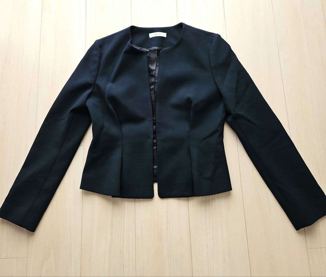 専用　　YOKO CHAN ノーカラージャケット ネイビー 36