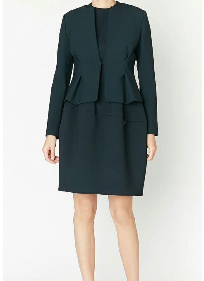 専用　　YOKO CHAN ノーカラージャケット ネイビー 36