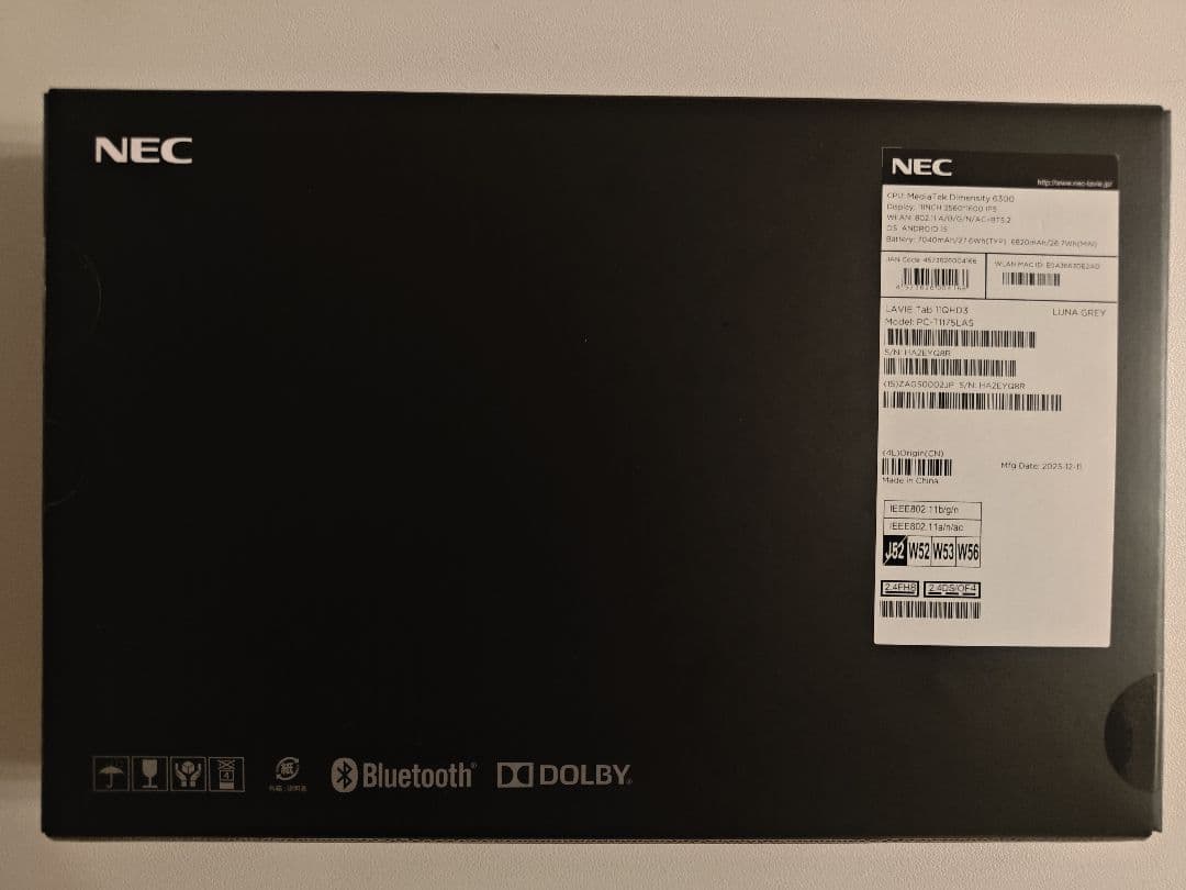 NEC LAVIE Tab T11N 本体 T1175/LA2025年秋冬モデル