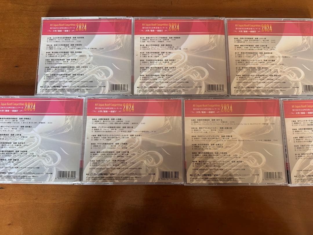 2024年全日本吹奏楽コンクール　大学・職場一般の部CD