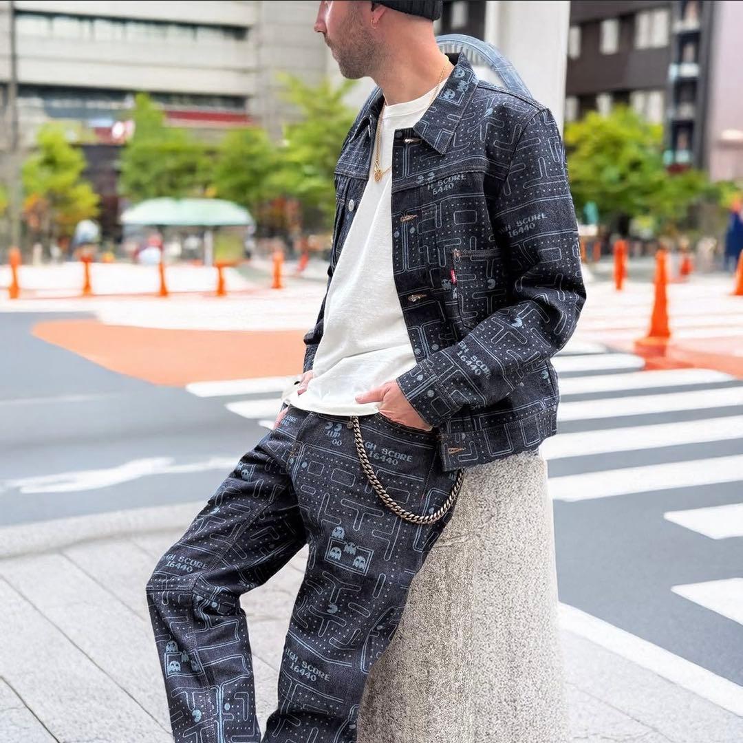 タグ付け 新品 TMT パックマン デニム ジャケット L
