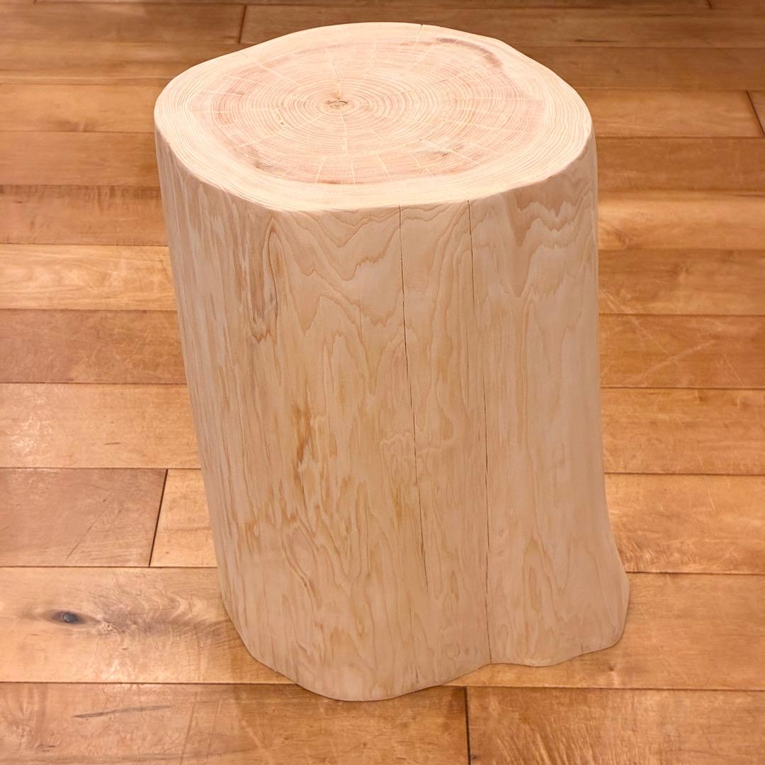 檜 丸太 スツール 椅子　No.1550