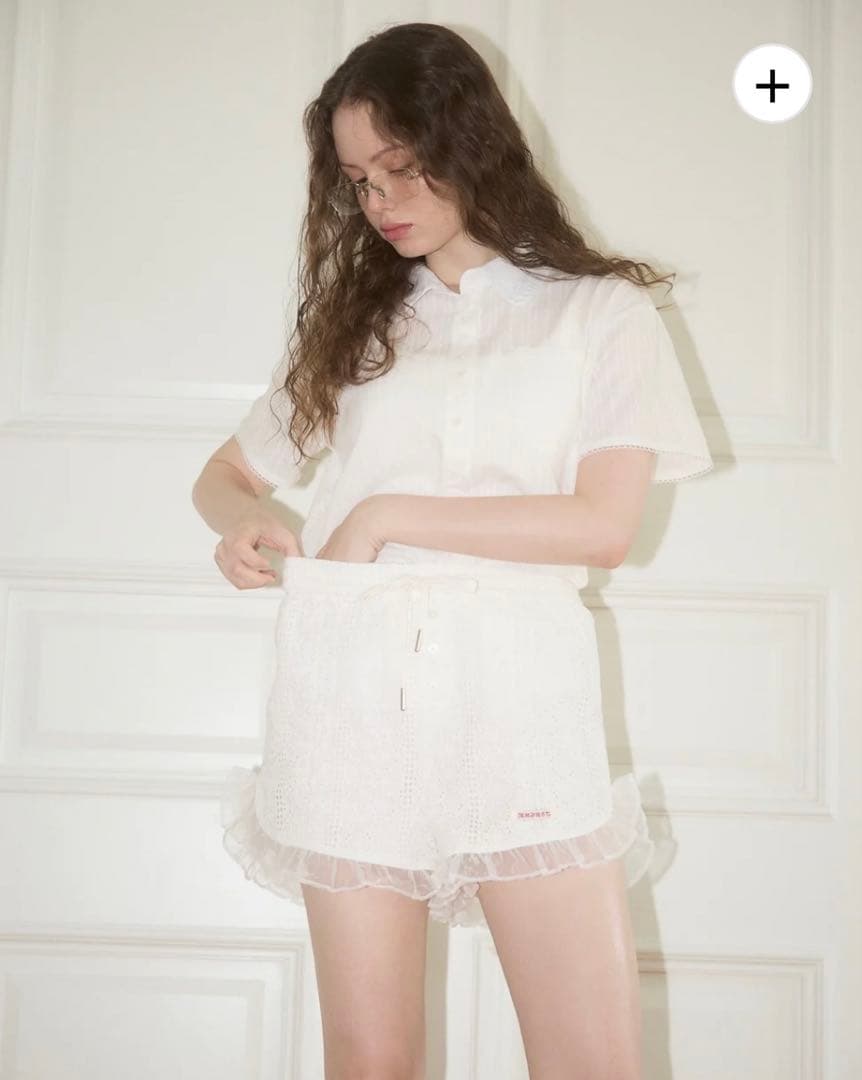 パンツ muguet frill lace short pants