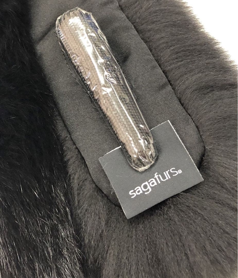 【新品 ファーマフラー】サガフォックス【ブラック】