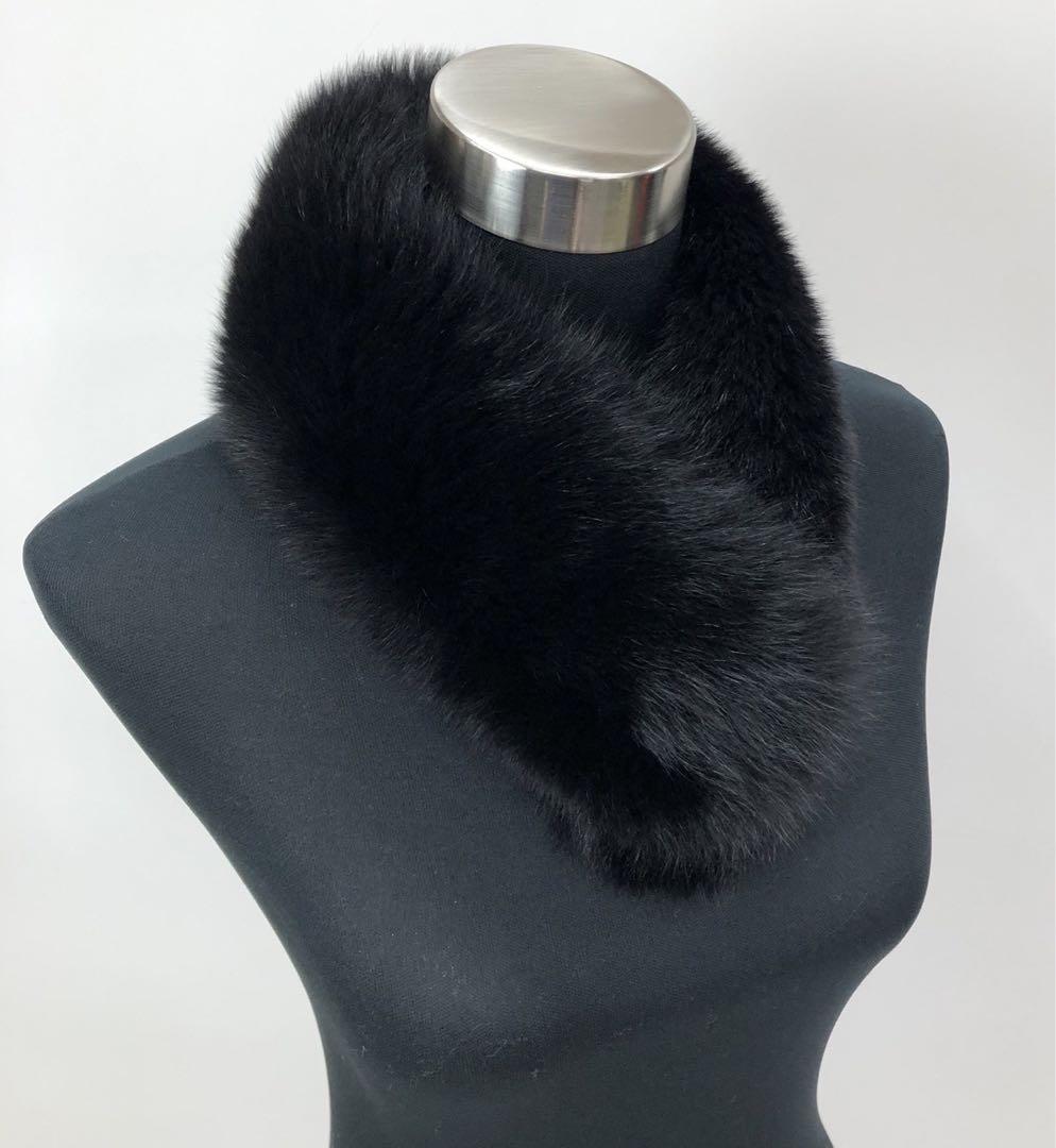 【新品 ファーマフラー】サガフォックス【ブラック】