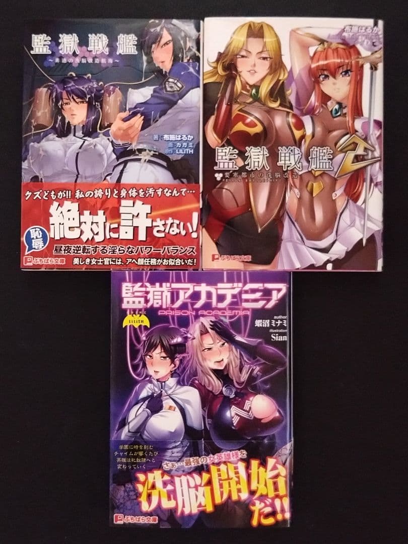 ぷちぱら文庫/官能小説/監獄戦艦シリーズ3冊セット/布施はるか/蝦沼ミナミ