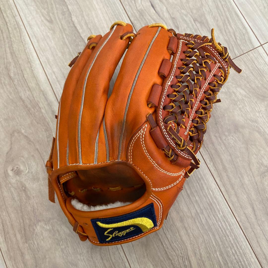 久保田スラッガー　KSN-L7s KSオレンジ 東京支店型付け　オイル加工済