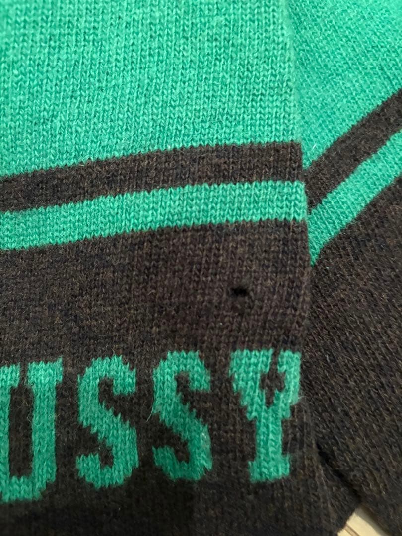 90s stussy ステューシーマフラー　紺タグ