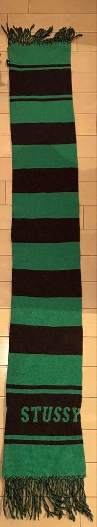 90s stussy ステューシーマフラー　紺タグ
