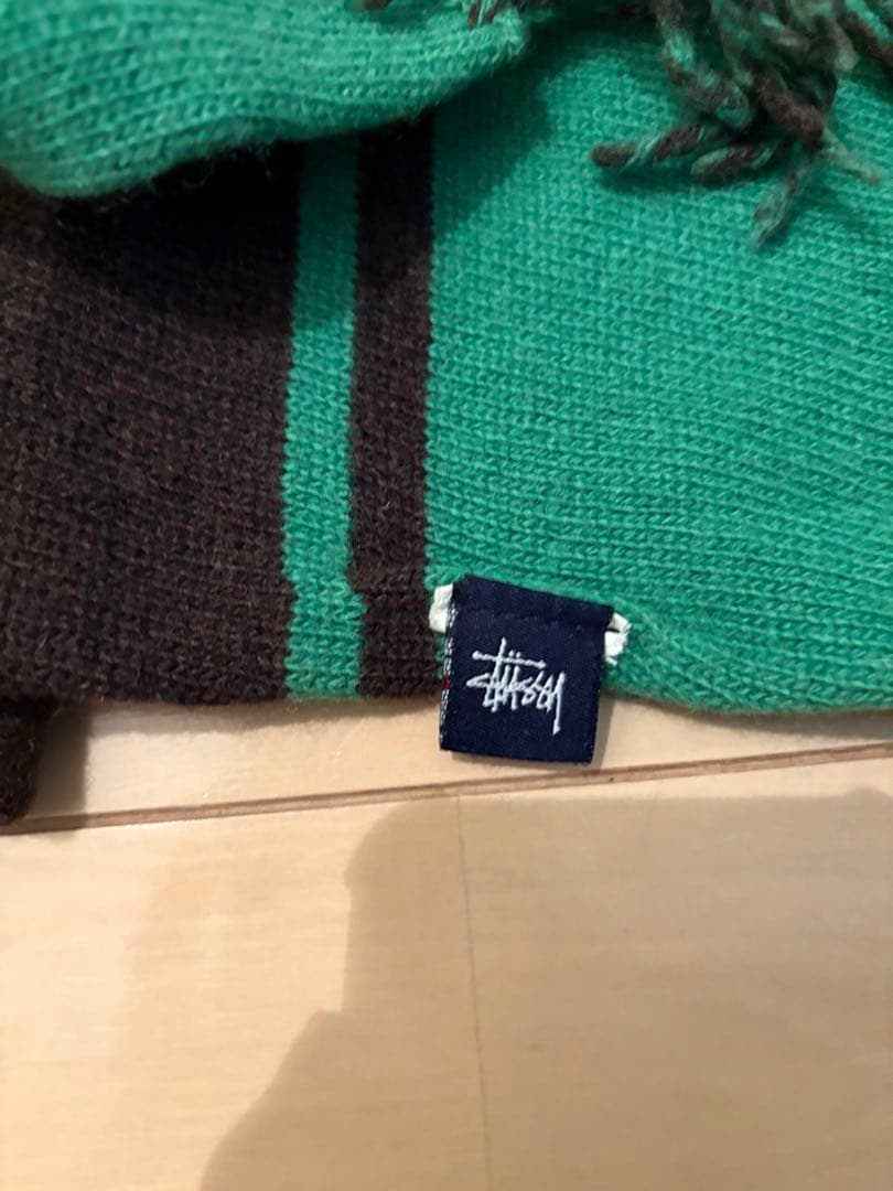 90s stussy ステューシーマフラー　紺タグ