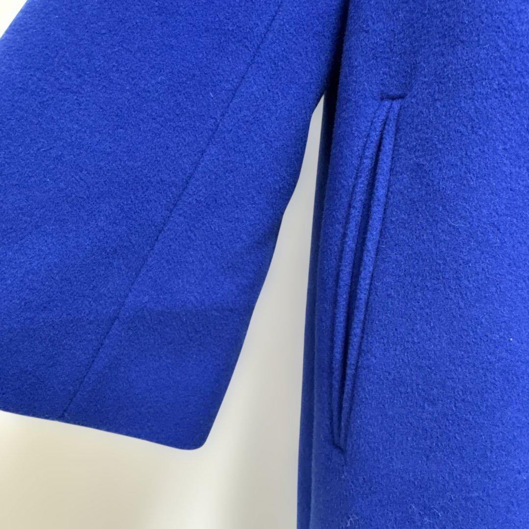 UNITED ARROWS ノーカラー ベルスリーブ コート ウール カシミア