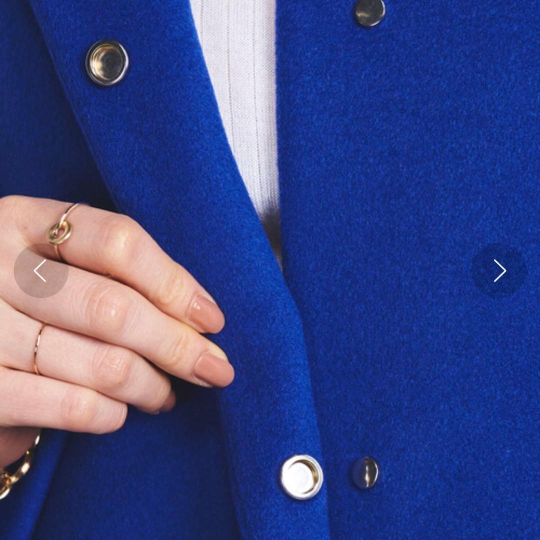 UNITED ARROWS ノーカラー ベルスリーブ コート ウール カシミア