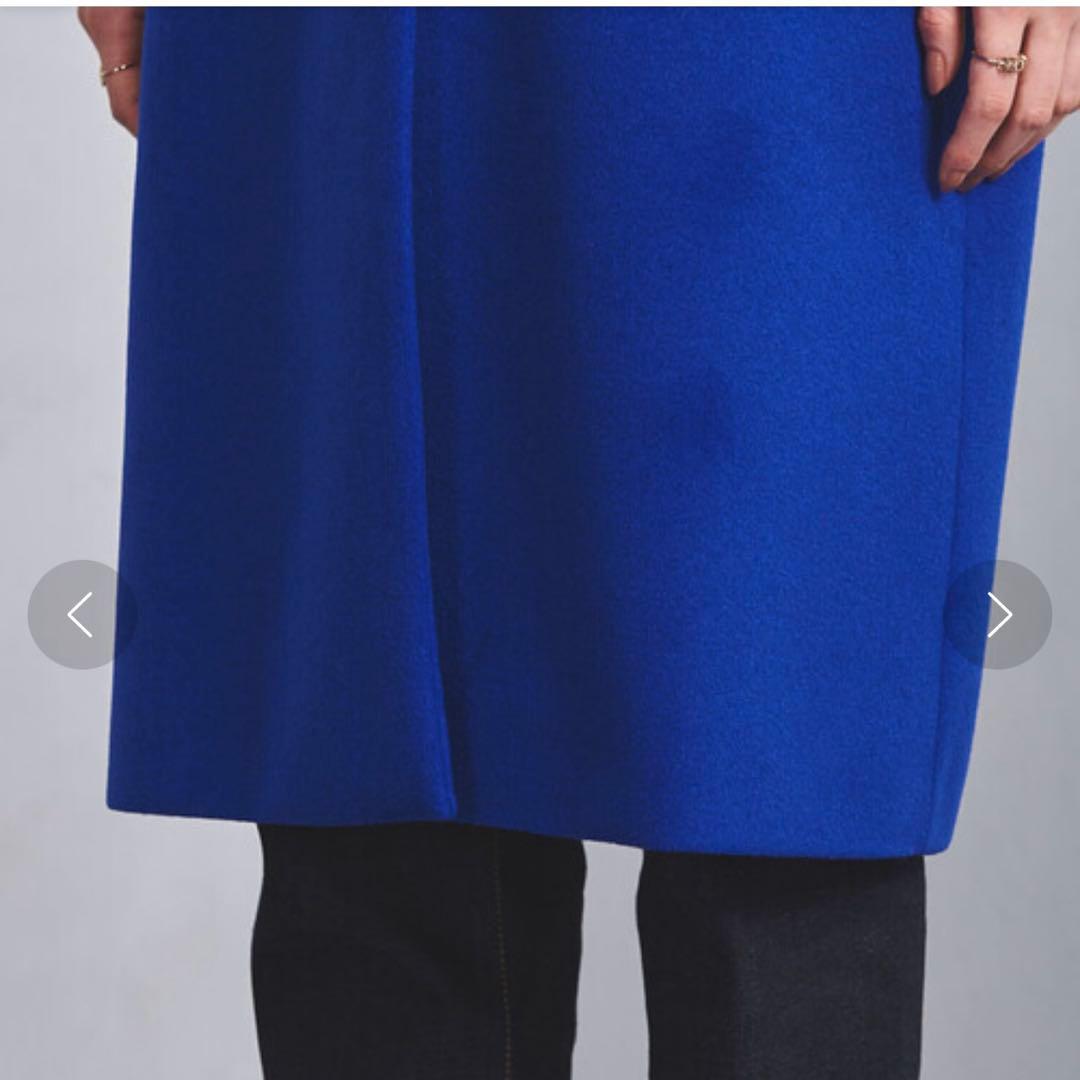 UNITED ARROWS ノーカラー ベルスリーブ コート ウール カシミア