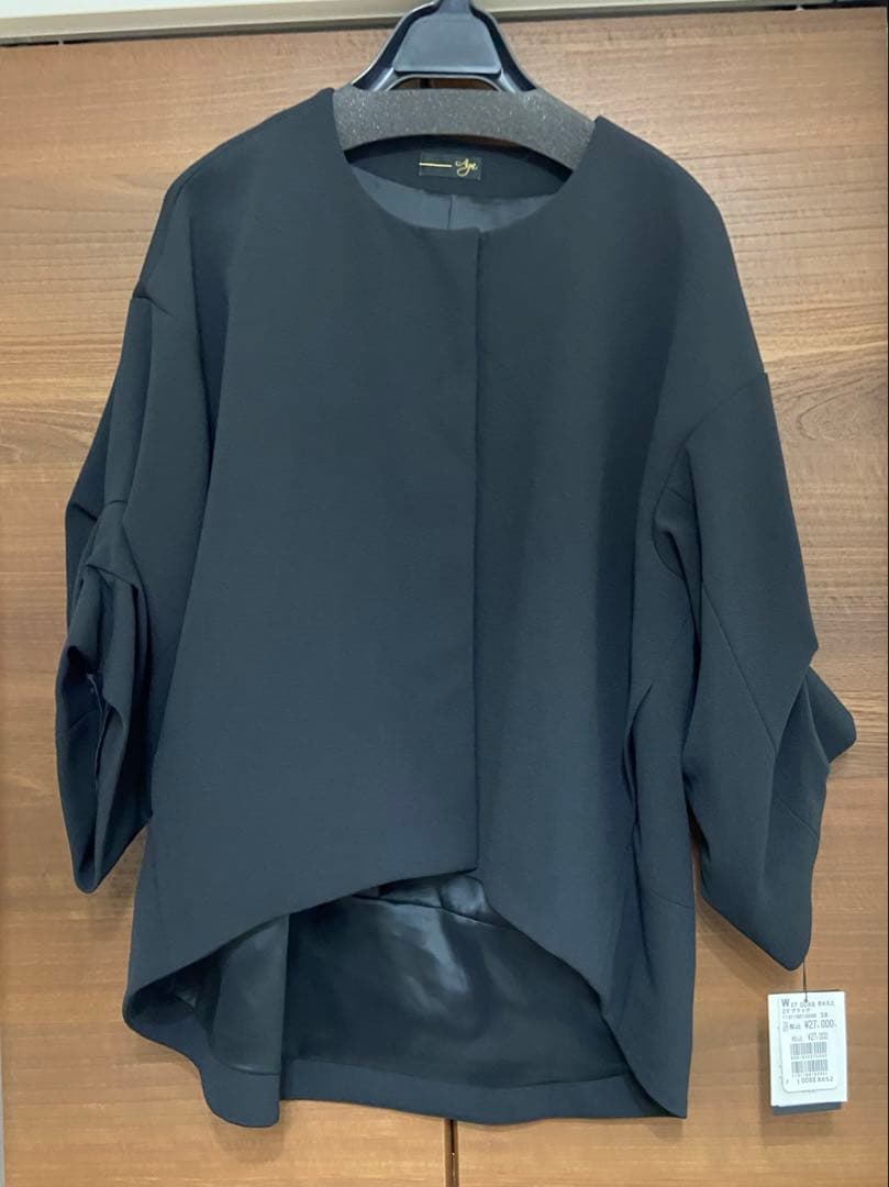 ※週末限定価格※【新品タグ付】Aga ブラック ノーカラージャケット ヤマダヤ