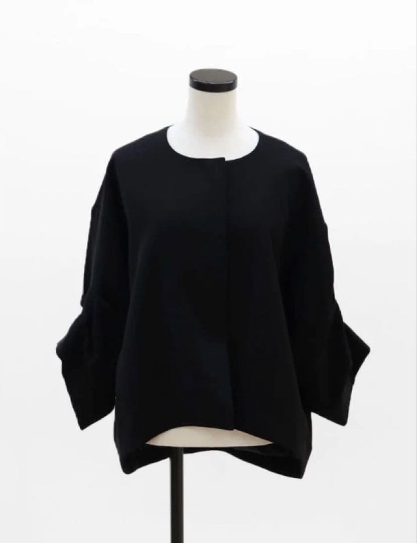 ※週末限定価格※【新品タグ付】Aga ブラック ノーカラージャケット ヤマダヤ