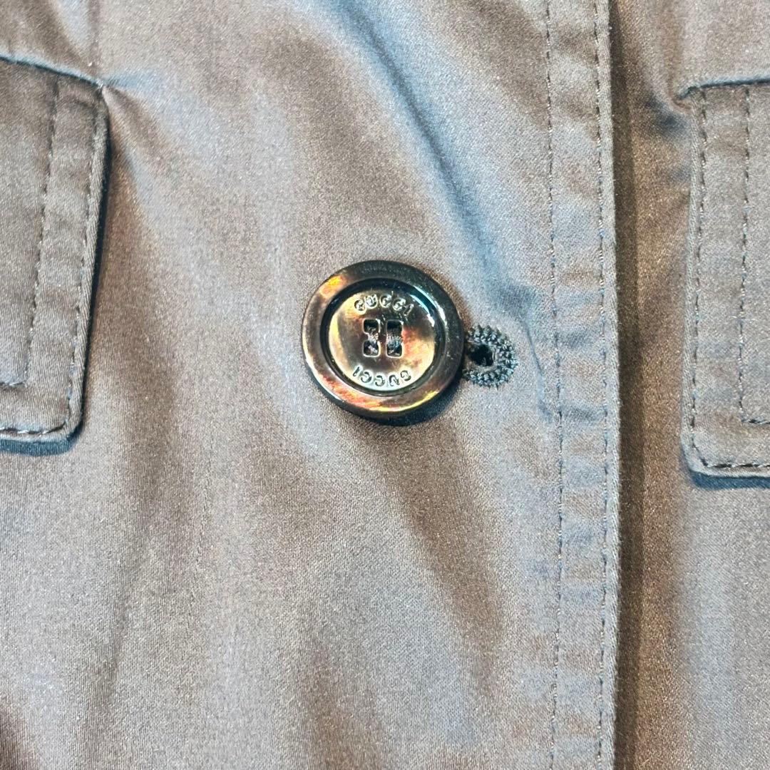 GUCCI サファリジャケット　ミリタリー　美品　スーツ　ジャケット　gg柄