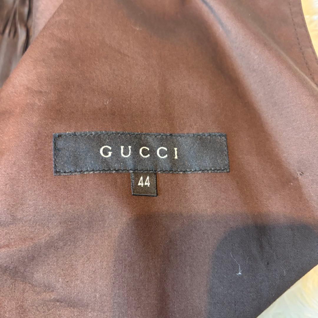 GUCCI サファリジャケット　ミリタリー　美品　スーツ　ジャケット　gg柄