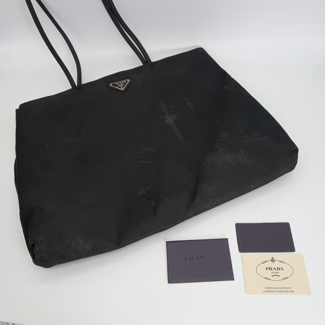 PRADA プラダ ナイロン トート 三角ロゴ 大容量 ブラック 黒