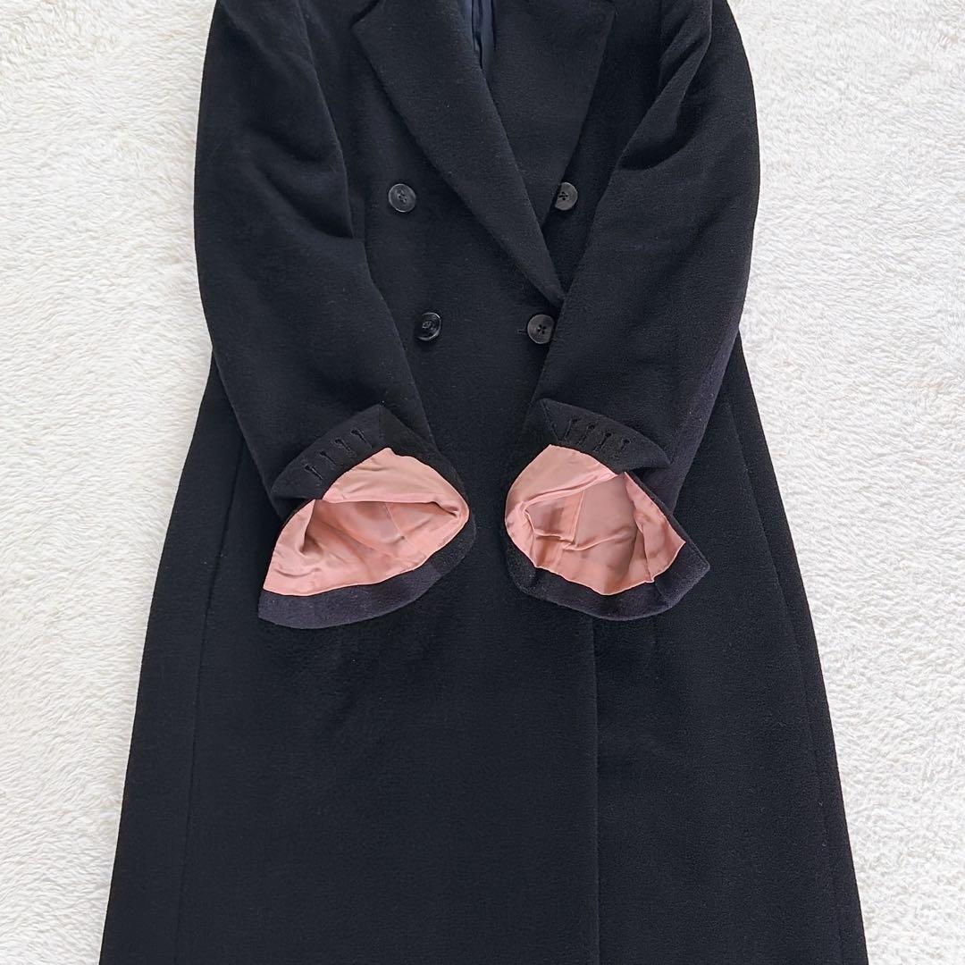 希少✨【ポールスミス】カシミヤ混ウールダブルチェスターロングコート ブラック38