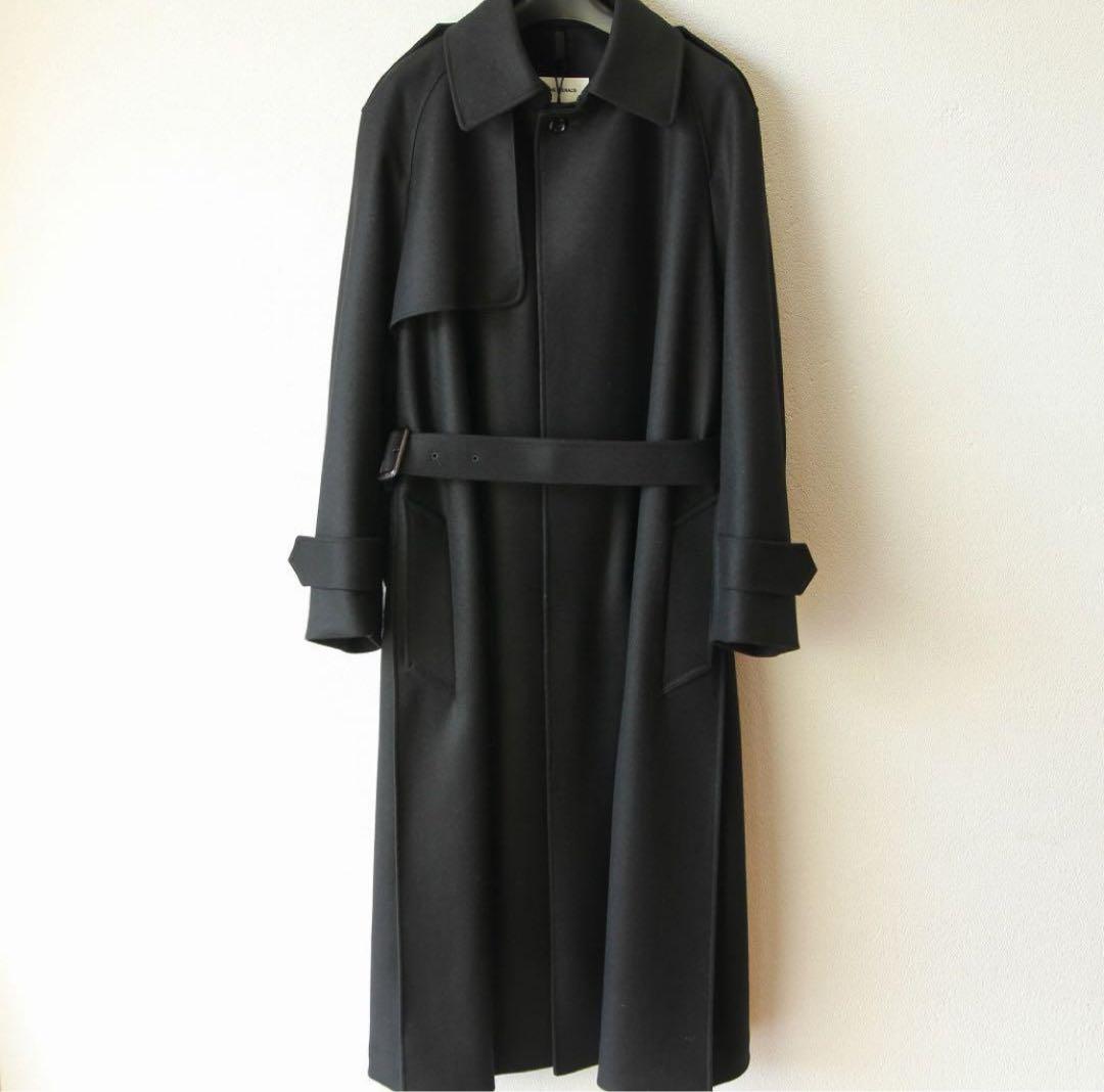 リラクス RERACS ウール トレンチ コート ブラック
