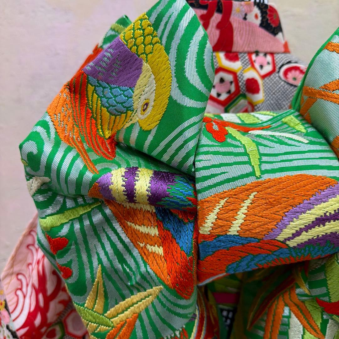 No.k003七五三 7歳 着物 フルセット レトロ柄