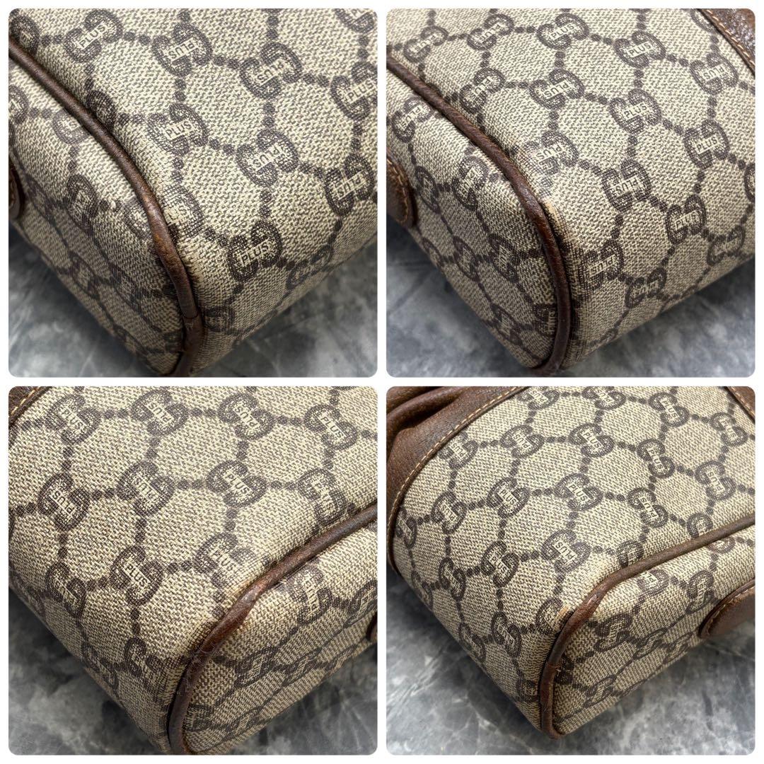 ✨美品✨GUCCI GG ショルダーバッグ ブラウン ベージュ 金具 レザー