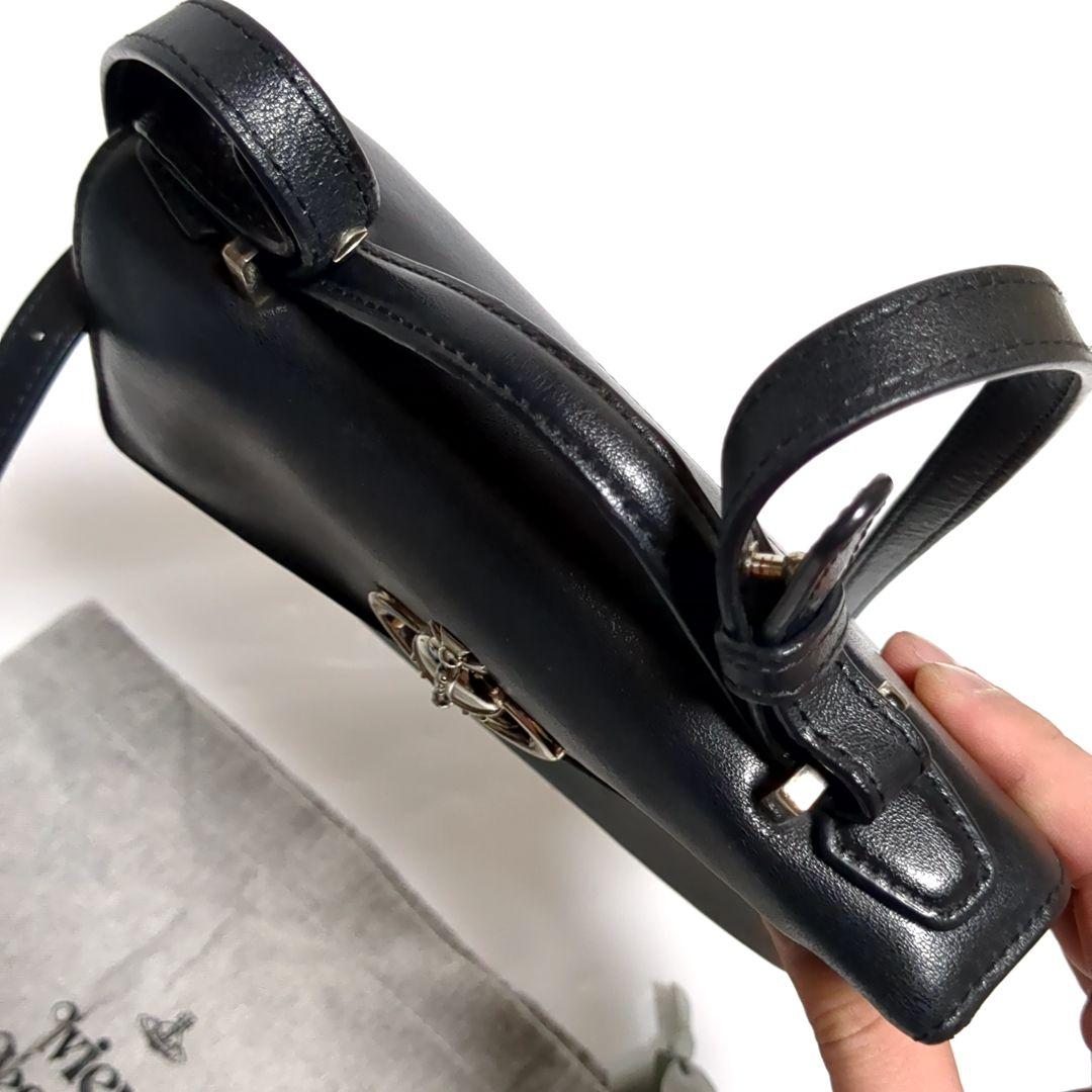 ✨ヴィヴィアンウエストウッド✨ハンドバッグ 2way オーブ レザー ブラック