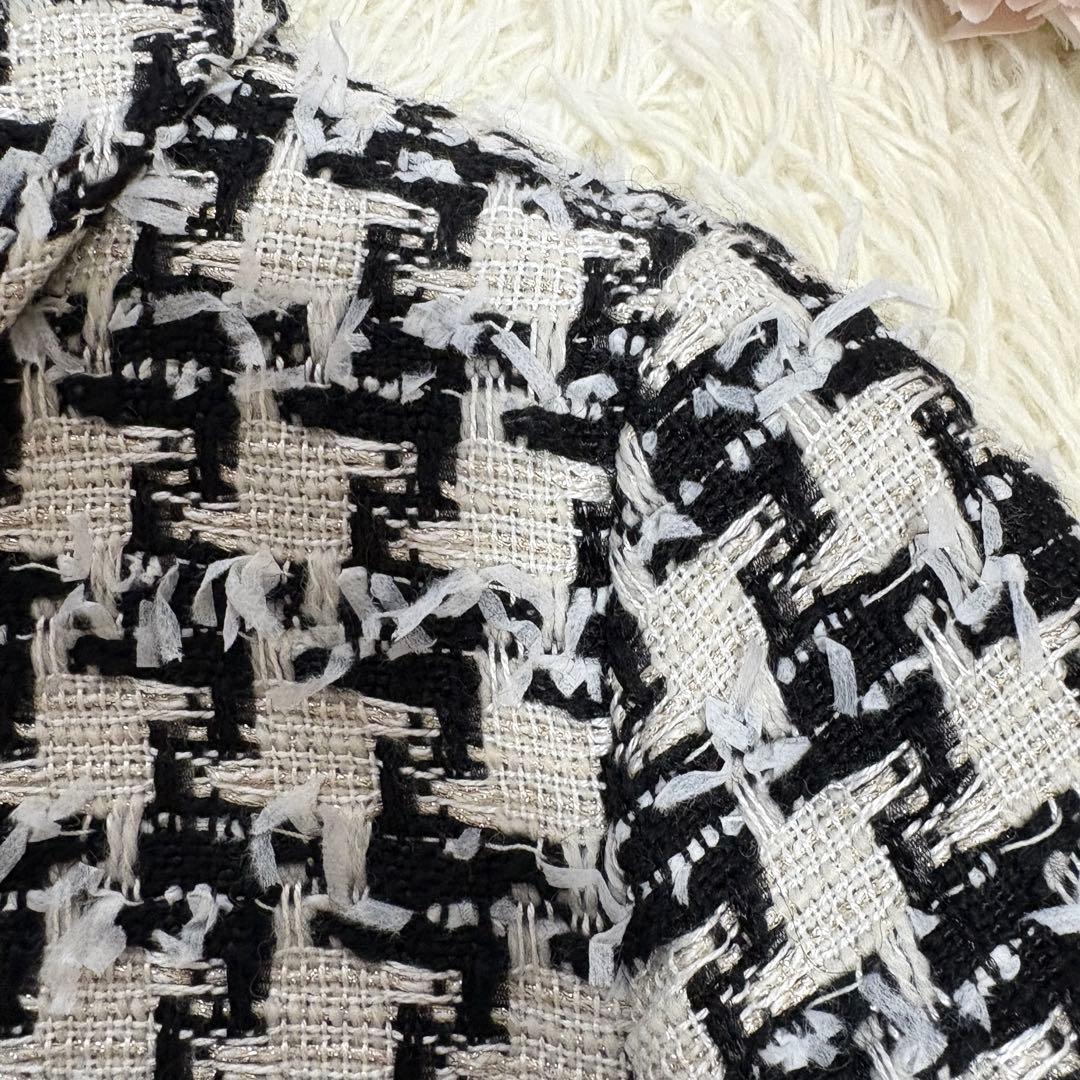 【未使用品】ファー取り外し可　リボン　エムズグレイシー　ツイード　ジャケット