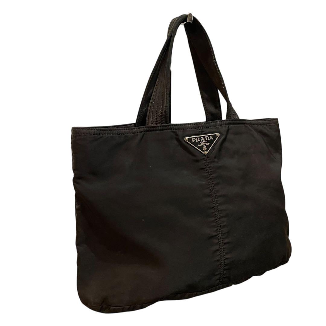 し*ー様 PRADA トートバッグ ショルダーバッグ ナイロン　レザー ブラック