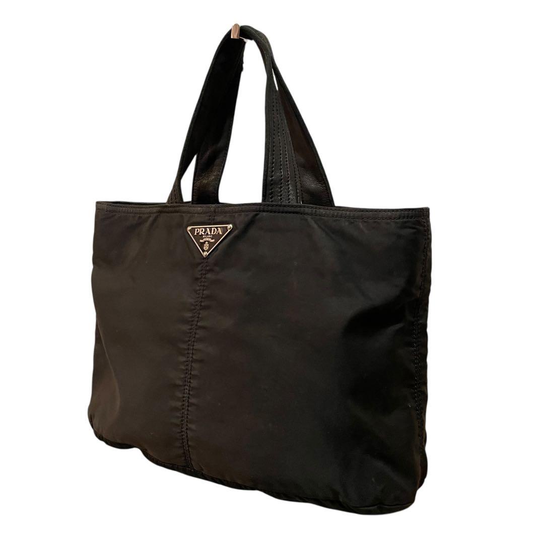 し*ー様 PRADA トートバッグ ショルダーバッグ ナイロン　レザー ブラック
