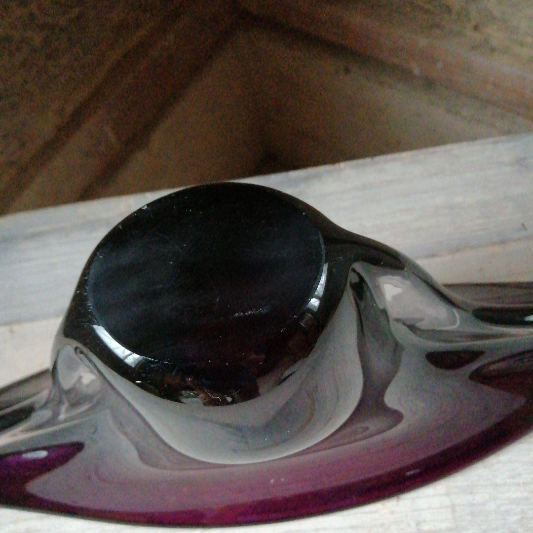 ガラス製　鍔広形池坊花器　55.5cm