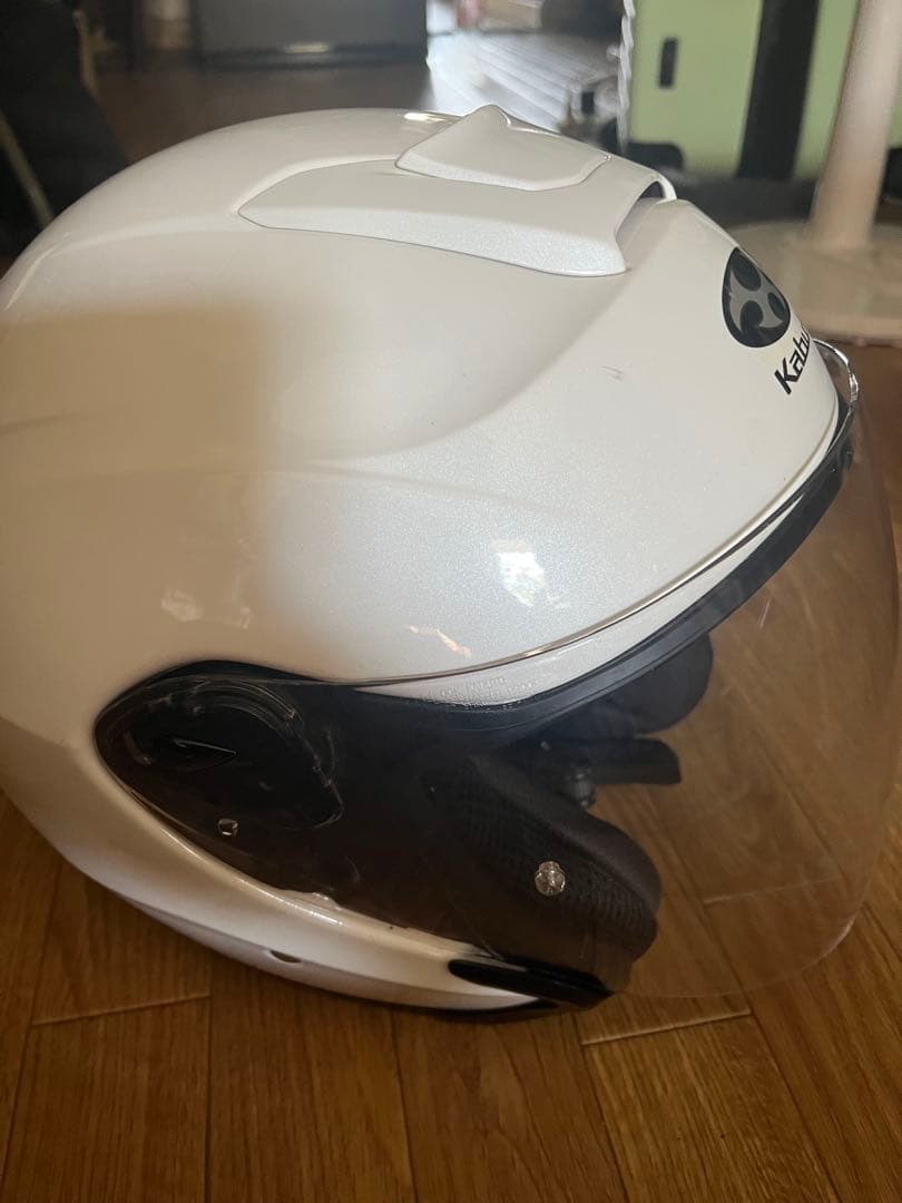 【手袋付】Kabuto ASAGI ホワイト ジェットヘルメット