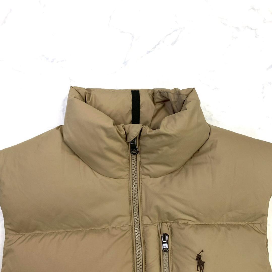美品★現行QRタグ ポロラルフローレン ダウン ベスト ベージュ M　D762