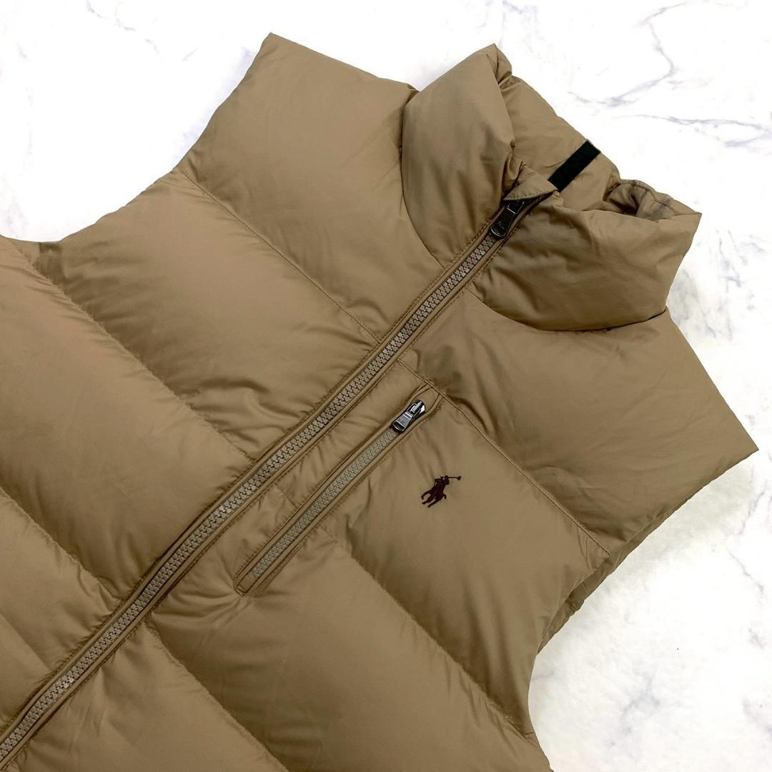 美品★現行QRタグ ポロラルフローレン ダウン ベスト ベージュ M　D762