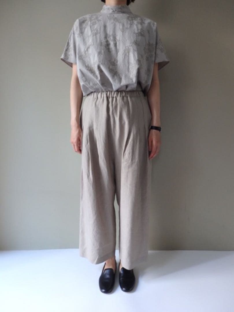 【STAMP AND DIARY】60ハイカウントプレミアムリネンワイドパンツ