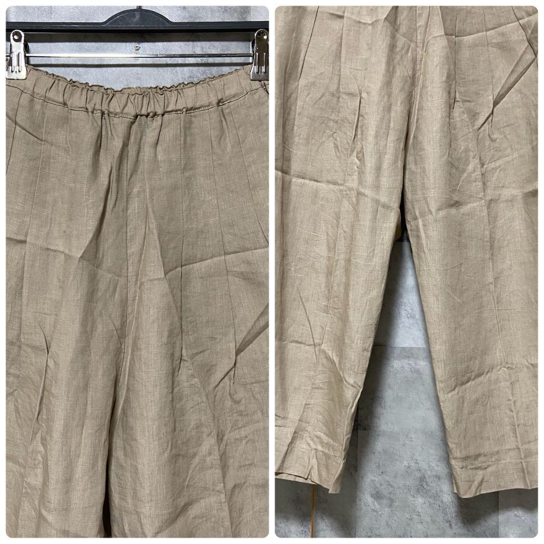 【STAMP AND DIARY】60ハイカウントプレミアムリネンワイドパンツ