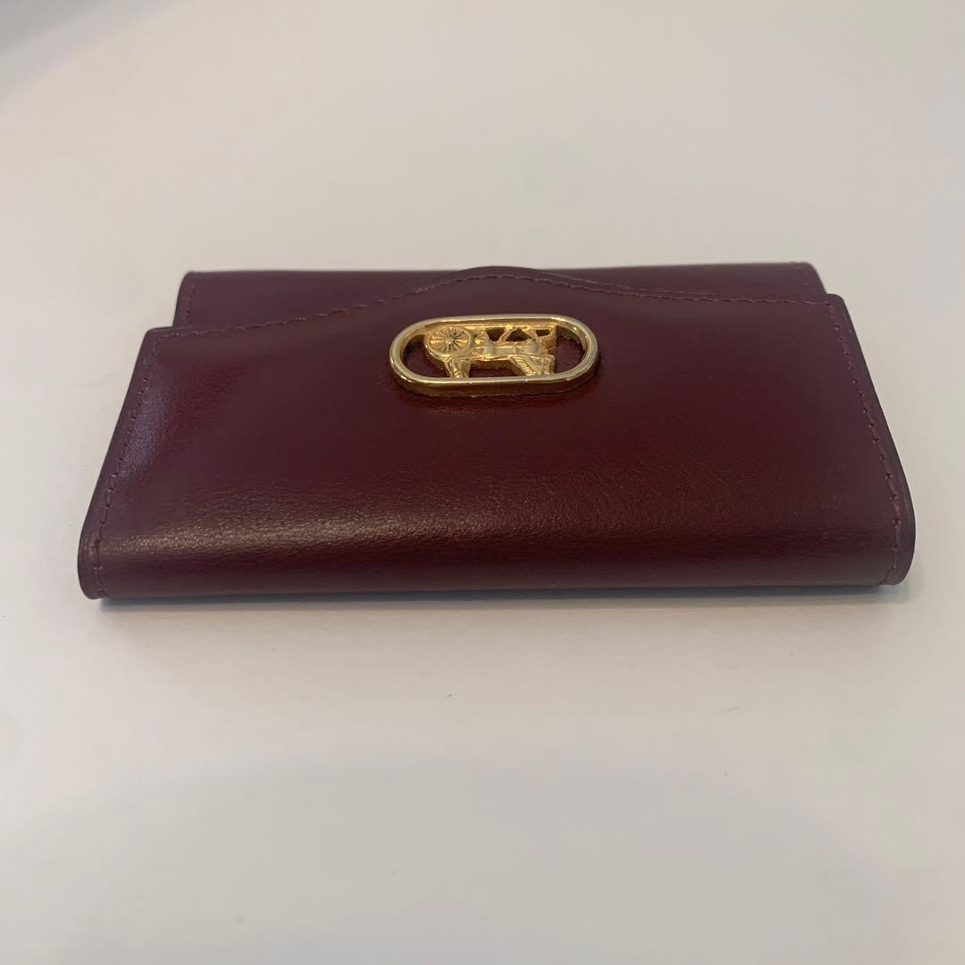 【激レア　希少】セリーヌ　ヴィンテージ　馬車金具　サルキー　レザー　キーケース