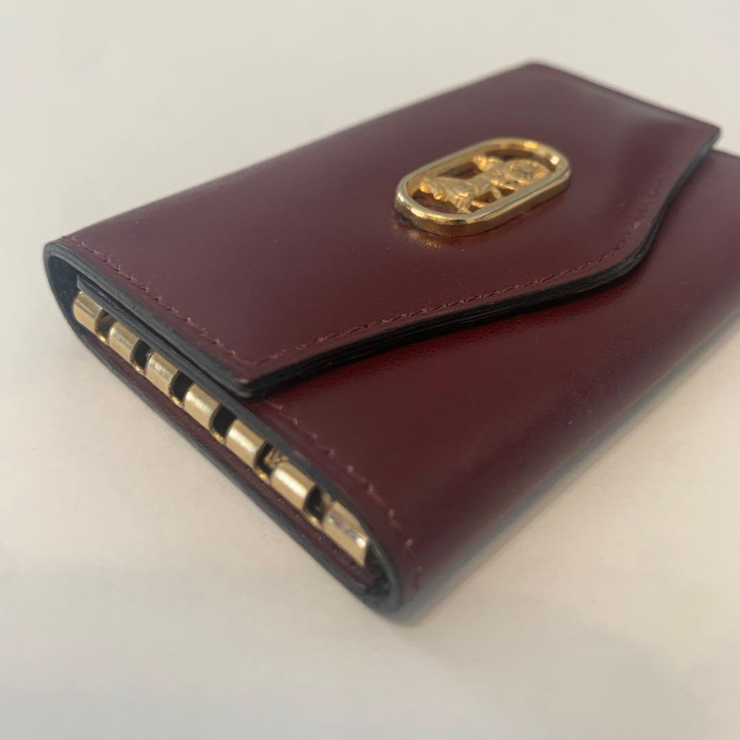 【激レア　希少】セリーヌ　ヴィンテージ　馬車金具　サルキー　レザー　キーケース