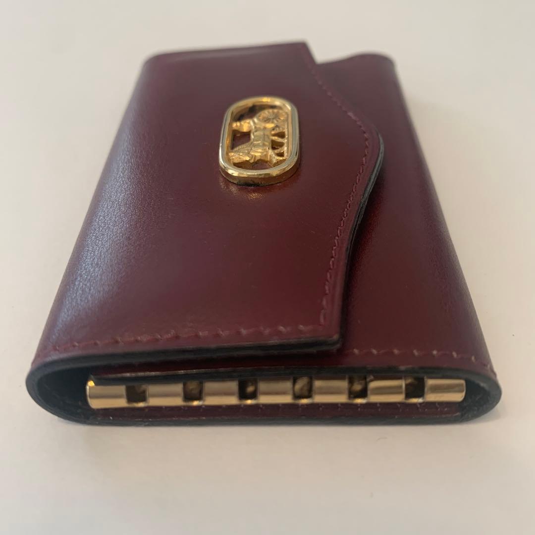 【激レア　希少】セリーヌ　ヴィンテージ　馬車金具　サルキー　レザー　キーケース