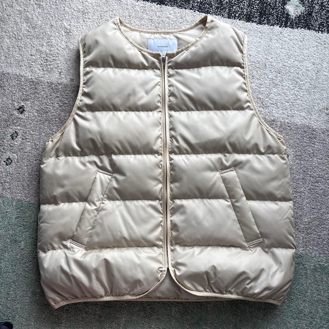 FRAMeWORK ベージュ ダウンベスト