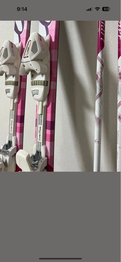 スキー板　KAZAMA 140cm ストック　HART 110cm位