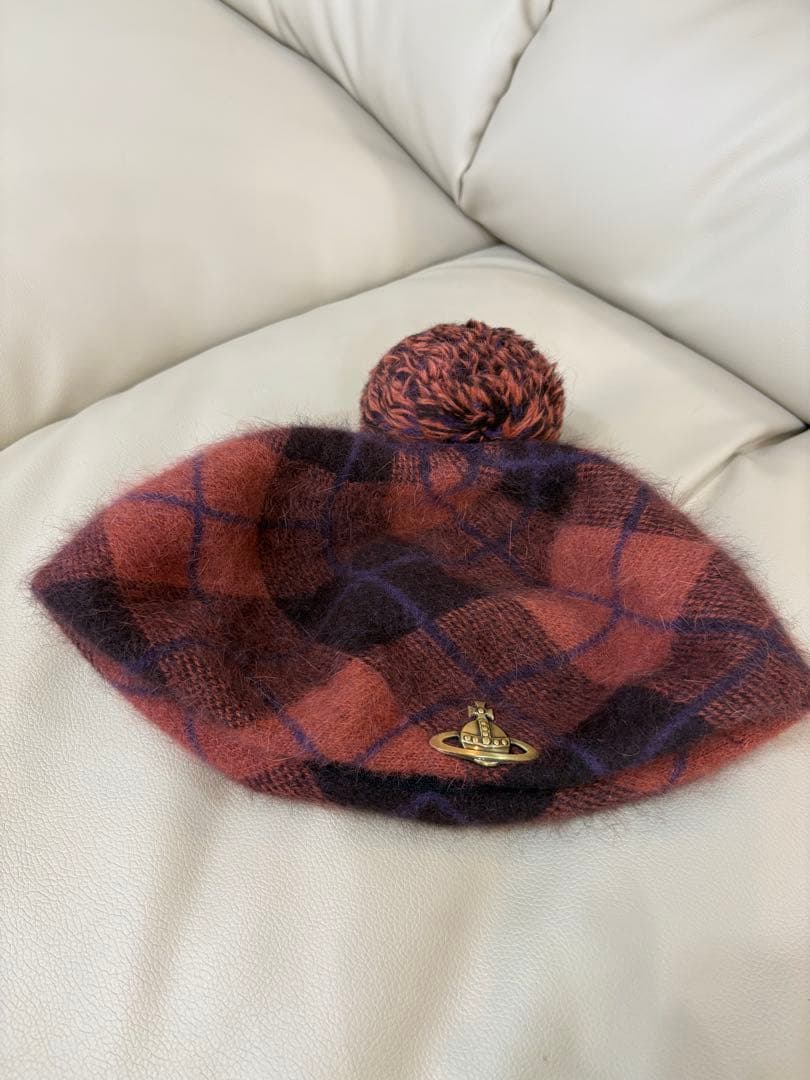 【値下げ中】Vivienne Westwood チェック柄ベレー帽【良品】