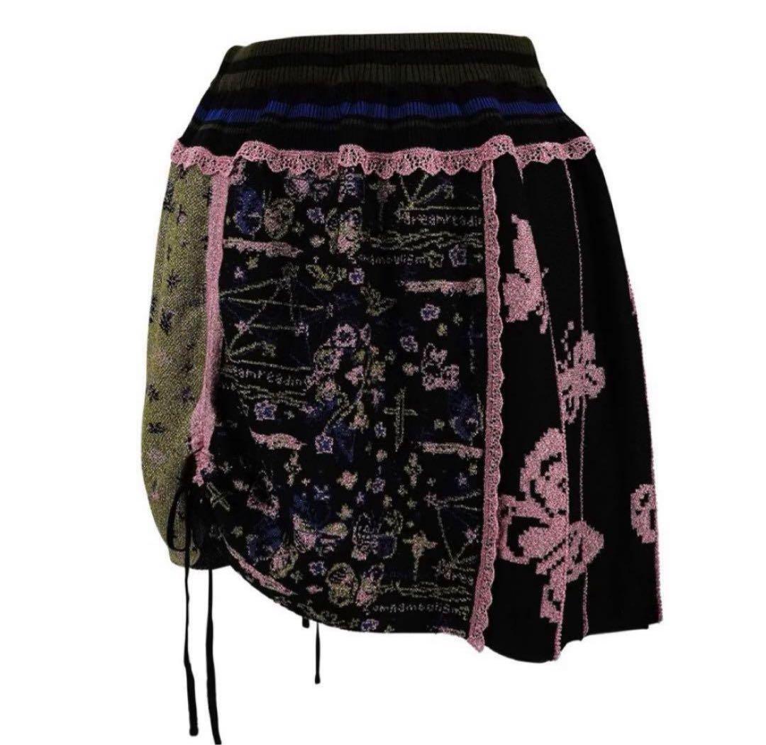 スカート rurumu: dreamreading jacquard skirt BK