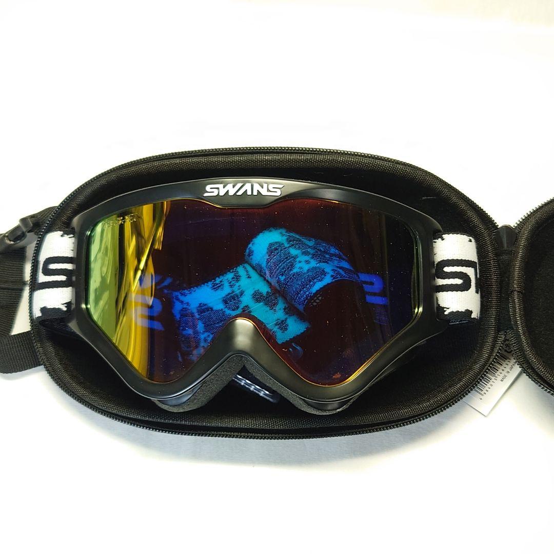★未使用★SWANSゴーグル MX797M オレンジミラー ケース・替レンズ付